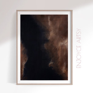Pintura abstracta de Moody con arte en las paredes