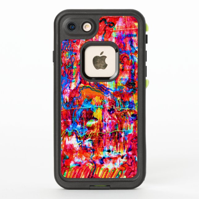 Pintura abstracta de ondas de varios colores (Reverso)