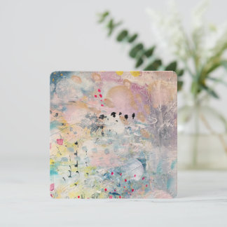 Pintura abstracta de tarjetas regalo de bienvenida