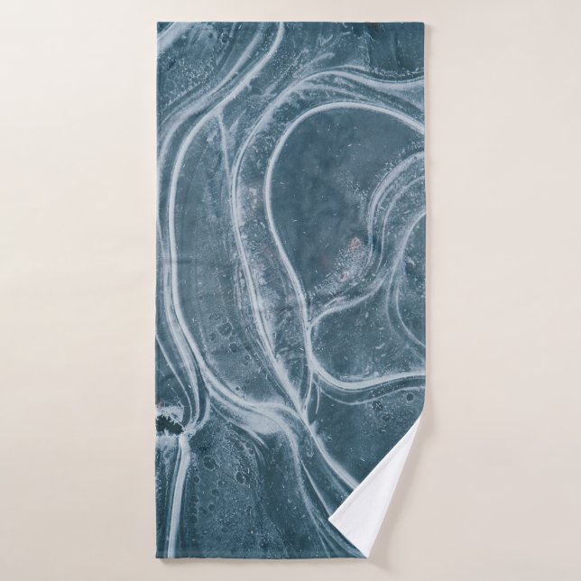 Pintura abstracta en negro y gris (Toalla de baño)