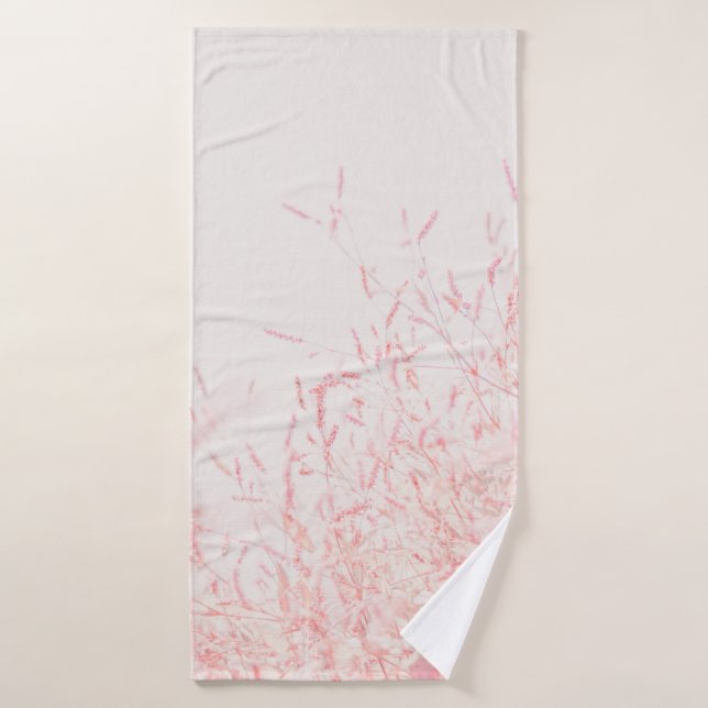 PINTURA ABSTRACTA EN ROJO Y BLANCO (Toalla de baño)