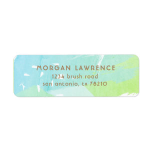 Pintura abstracta Etiqueta de dirección de devol