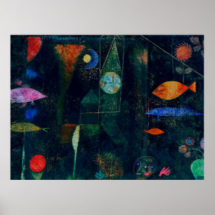 Pintura abstracta magia de peces de Paul Klee Arte