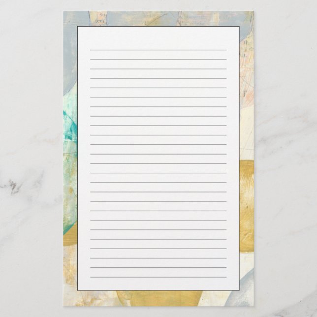 Pintura abstracta moderna en papel de periódico (Anverso)