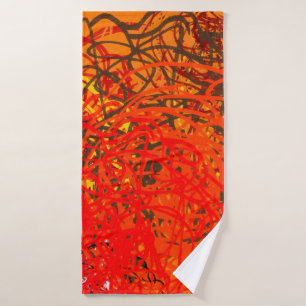 Pintura abstracta sobre lienzo. La mano hizo arte.
