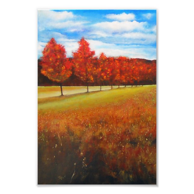 Pintura acrílica de otoño | Impresión fotográfica (Frente)
