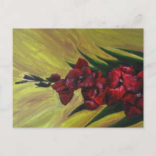 Pintura acrílica "Gladioli" - Postal