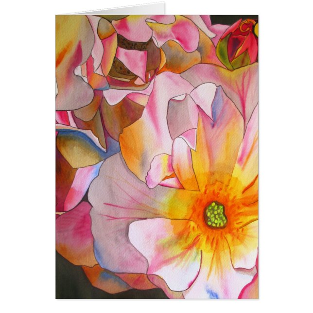 Pintura acuarela de Rosa Pastel Cornelia (Frente)