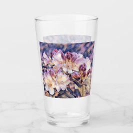Pintura acuarela de una flor de azeea morada