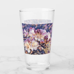 Pintura acuarela de una flor de azeea morada