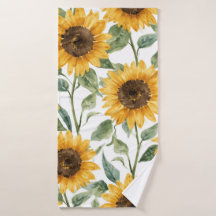 Pintura Acuarela Floral Amarilla Girasoles