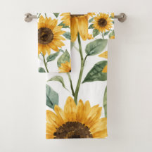 Pintura Acuarela Floral Amarillo Girasoles