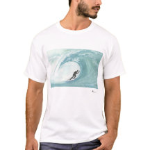 Pintura acuática única de una camiseta surfista
