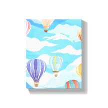 Pintura al Acuarela de Globos Aerostáticos Arte 