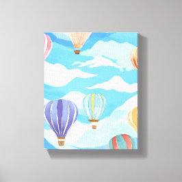 Pintura al Acuarela de Globos Aerostáticos Arte