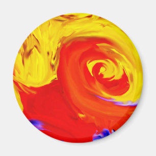 Pintura al óleo colorida - imanes
