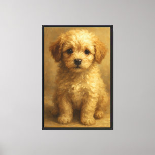 Pintura al óleo de cachorro Decoración de pared fe