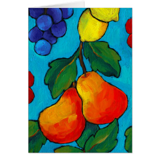 Pintura al óleo de la fruta fresca