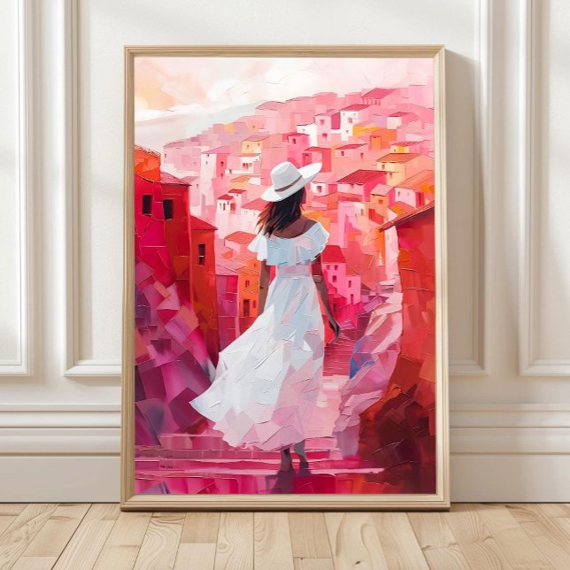 Pintura al óleo de mujer, impresión de impasto, ca (Subido por el creador)