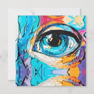 Pintura al óleo digital abstracta de ojos hermosos
