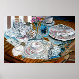 pintura al óleo todavía vida arte impresión encaje