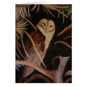 pintura animal en colores pastel de la lechuza