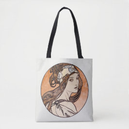 Pintura antigua de Alphonse Mucha, bolsa de toques