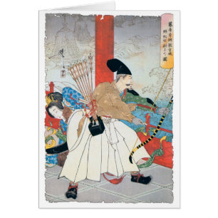 Pintura antigua de Archer del japonés