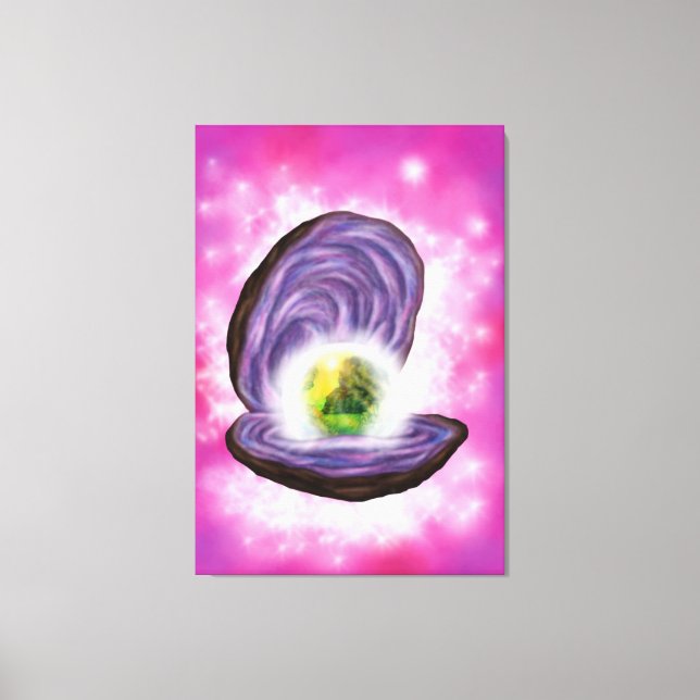 pintura arte ilustracion fantasía perla en ostra (Anverso)