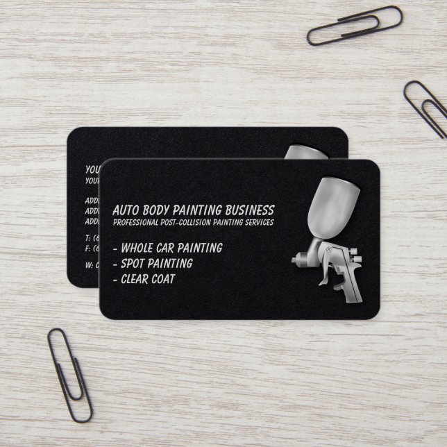 Pintura automática de cuerpo | Tarjeta profesional (Anverso/Reverso In Situ)