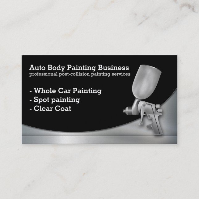 Pintura automática de cuerpo | Tarjeta profesional (Anverso)