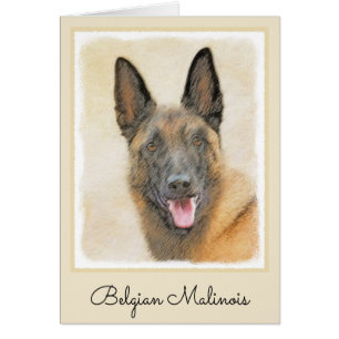 Pintura belga malinois - Arte de perro original