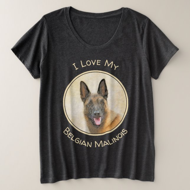 Pintura belga malinois - Arte de perro original (Anverso del diseño)