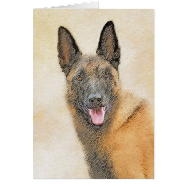 Pintura belga malinois - Arte de perro original (Frente)