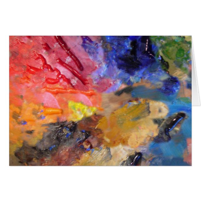 Pintura colorida de la paleta del pintor artista (Anverso (Horizontal))