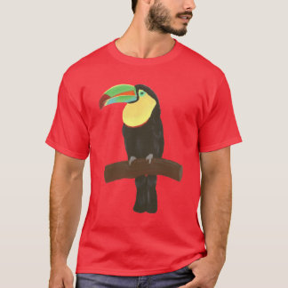 Pintura colorida del pájaro de Toucan en camisetas