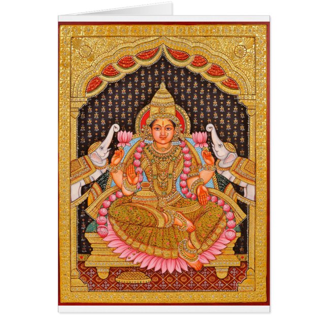 PINTURA COMPLEJA DE GAJA LAKSHMI TANJORE {IND DEL (Frente)