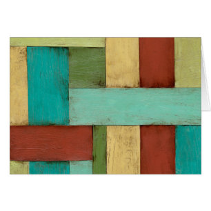 Pintura costera contemporánea multicolor