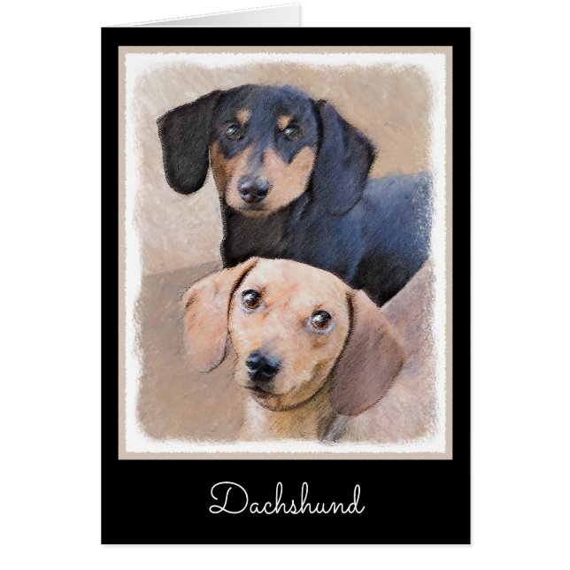Pintura Dachshund (suave) - Arte Perro Original (Frente)