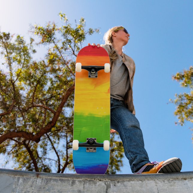 Pintura de aceite arcoiris Colores de skateboard L (Exterior 1)
