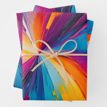 Pintura de aceite colorida Hojas de papel de envol