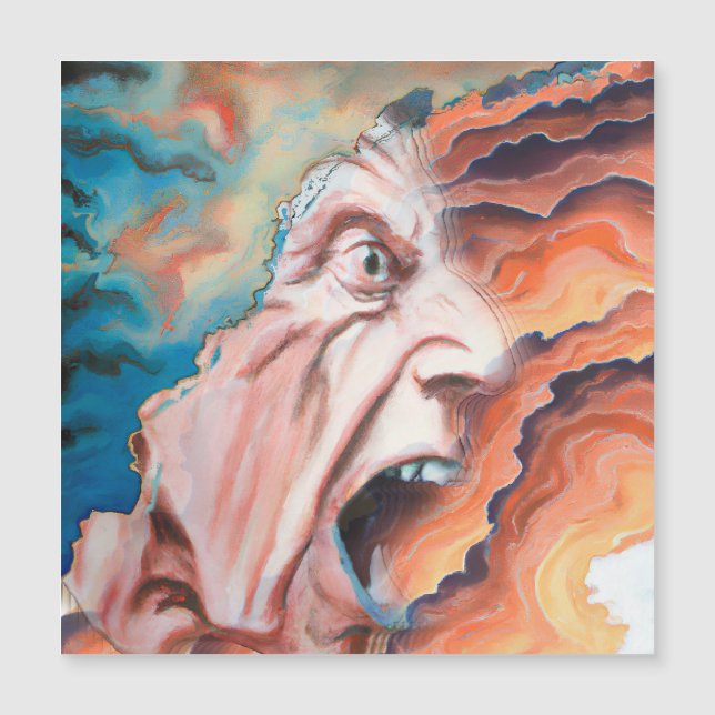 Pintura de aceite de ondas de pánico (Anverso)