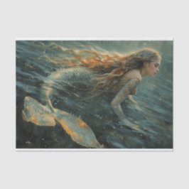 Pintura de aceite de papel de tejado de sirena