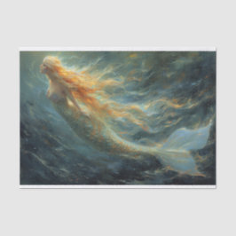 Pintura de aceite de papel de tejado de sirena