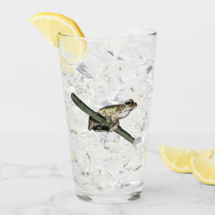 Pintura de aceite de rana de árbol pequeño, vidrio