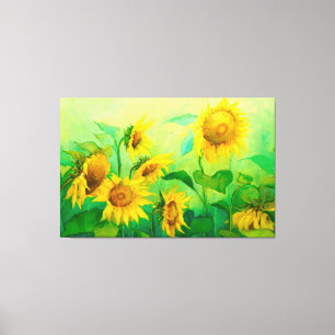 Pintura De Aceite Sobre Los Sunflower De Lienzo En