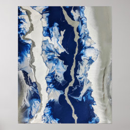 Pintura de acrílico gris azul Resumen Arte de fond