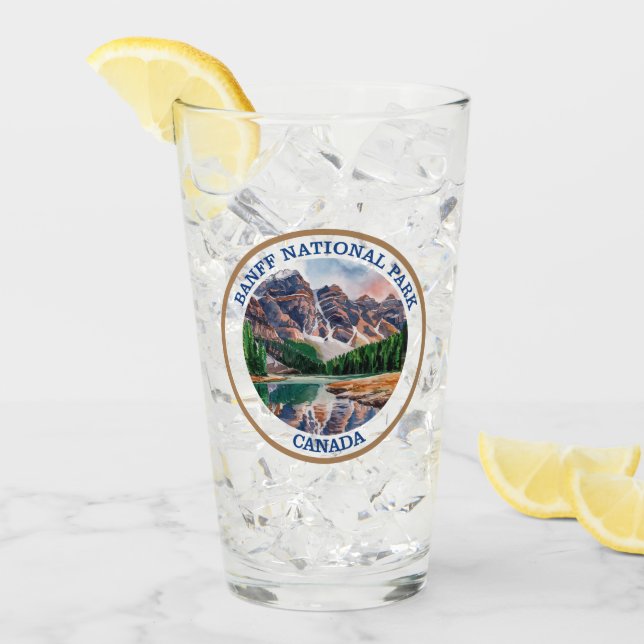 Pintura de acuarela del Parque Nacional Banff (Anverso (hielo))