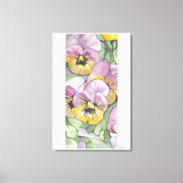 Pintura de acuarela floral sobre lienzo 24"x36"