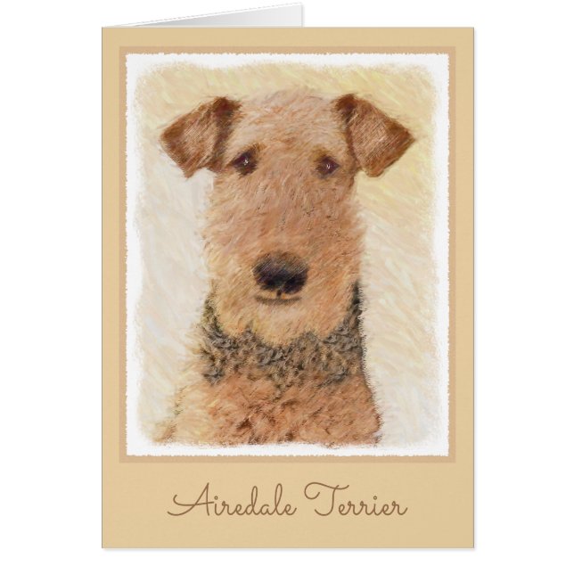 Pintura de Airedale Terrier - Arte original y boni (Frente)